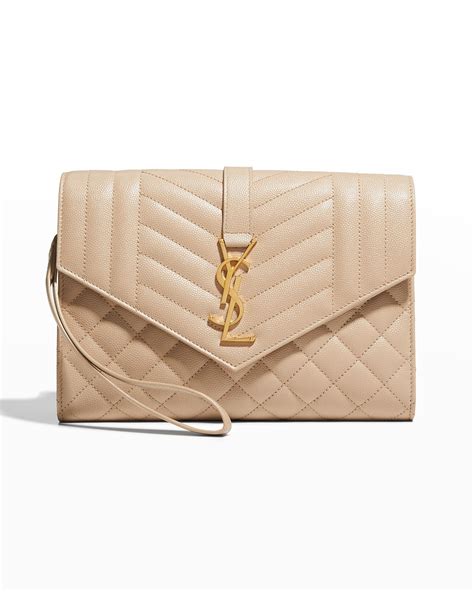 ysl clutch zilver|ysl monogram quilted leather clutch.